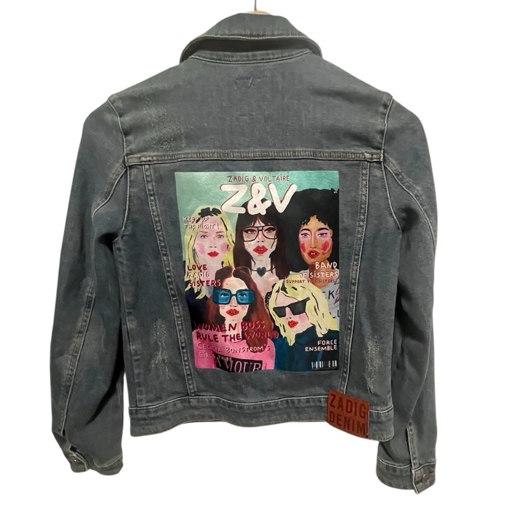 Zadig & Voltaire Kioky Band of Sisters Blue Denim Jacket
Size XS - Picture 4 of 16